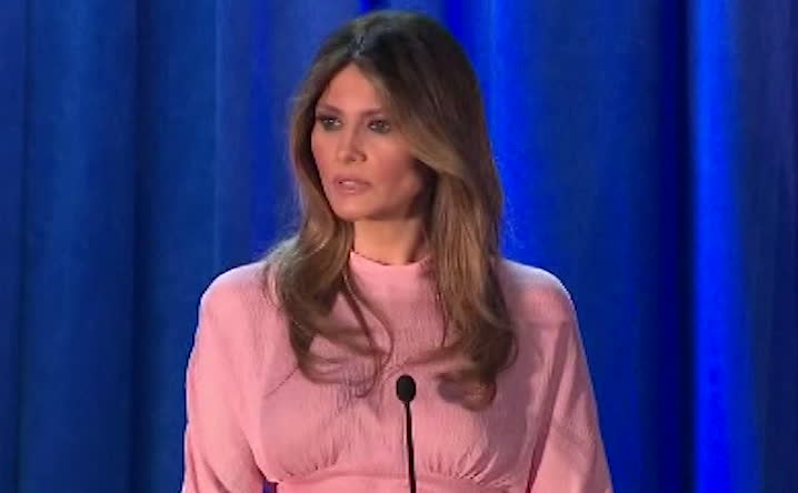 Melania Trump: "Aldrig okej när pojkar och flickor mobbas"