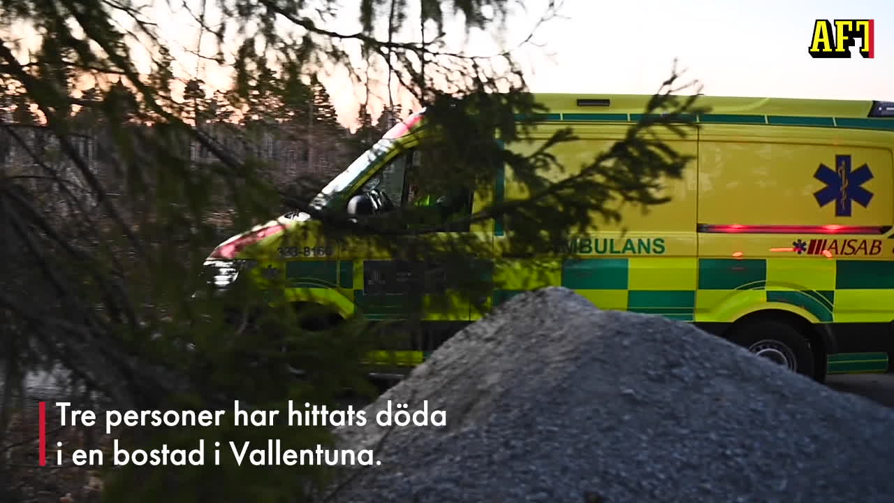 Tre döda i bostad i Vallentuna