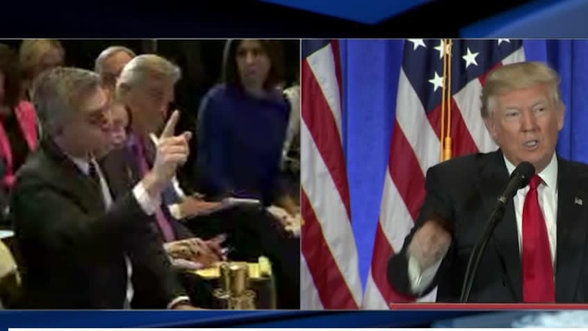 Här skäller Trump ut reportern