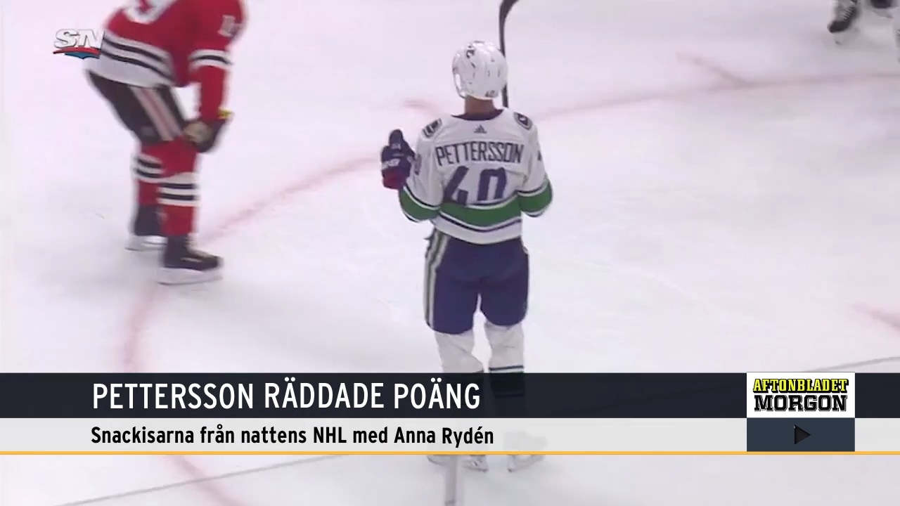 Elias Pettersson räddar poäng – med raketskott