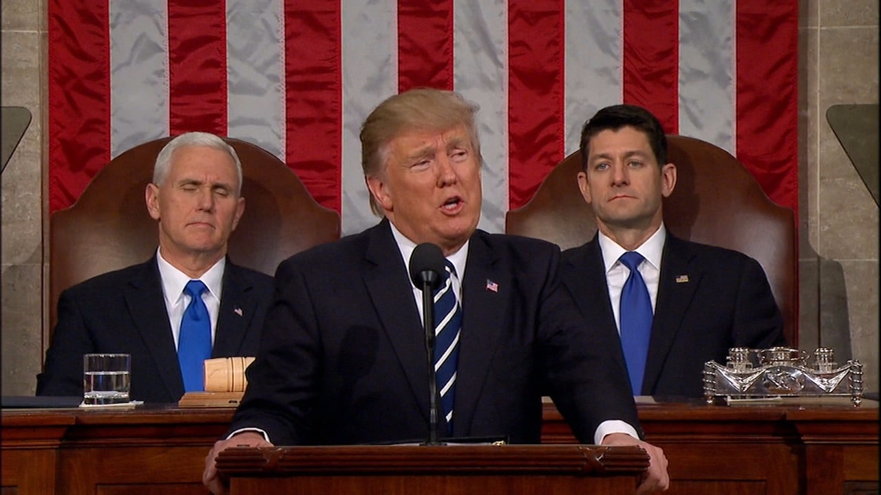 Donald Trumps första tal till kongressen: "Köp amerikanskt, anställ amerikaner"