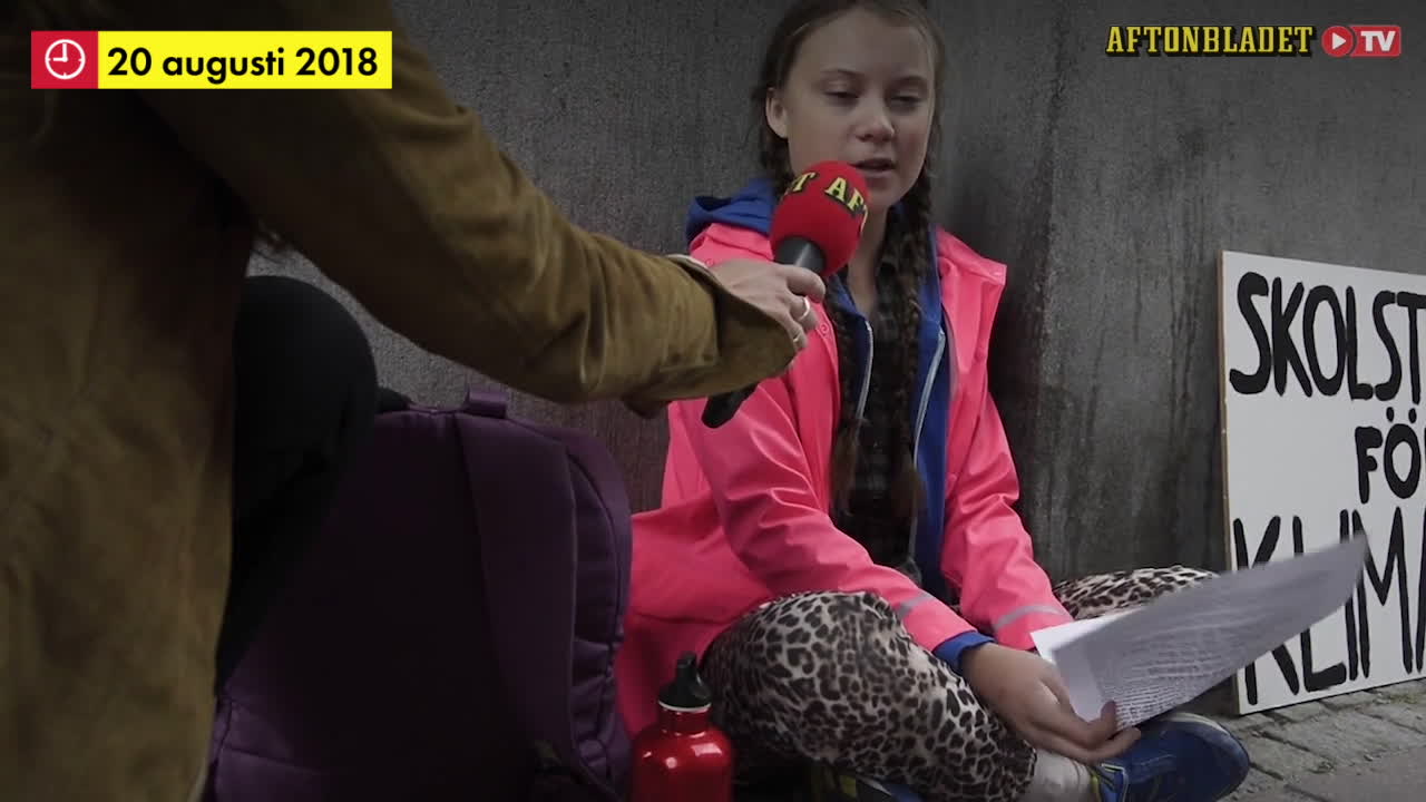 Här strejkar Greta för första gången: ”Vi kommer alltid fortsätta”