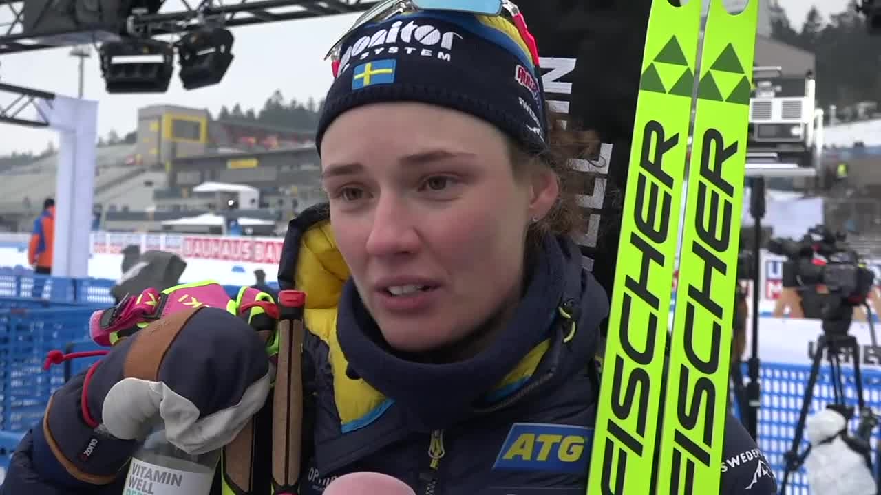 Förvånad (?) Hanna Öberg: "Det var alla träff"