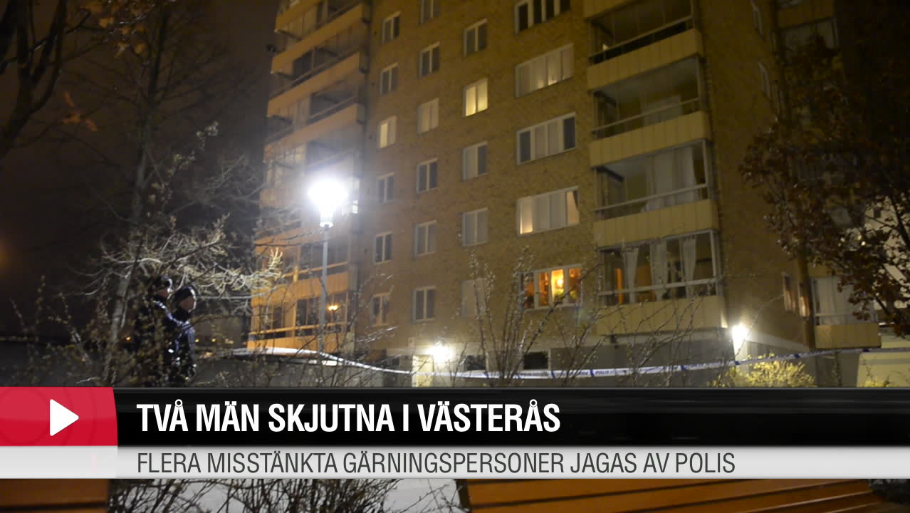 Två män skjutna i Västerås