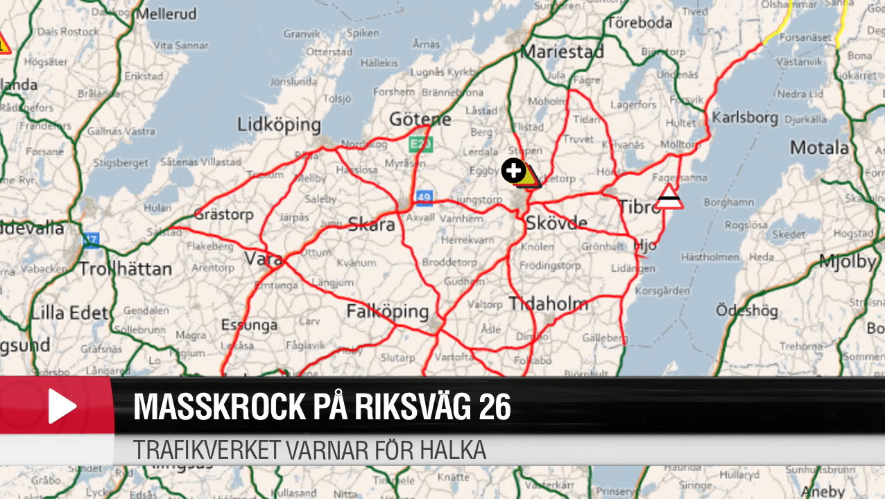 Masskrock på riksväg 26