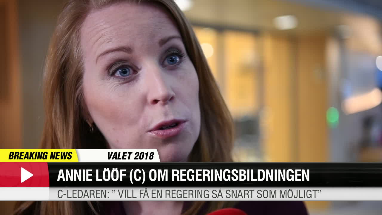 Annie Lööf om regeringsbildningen