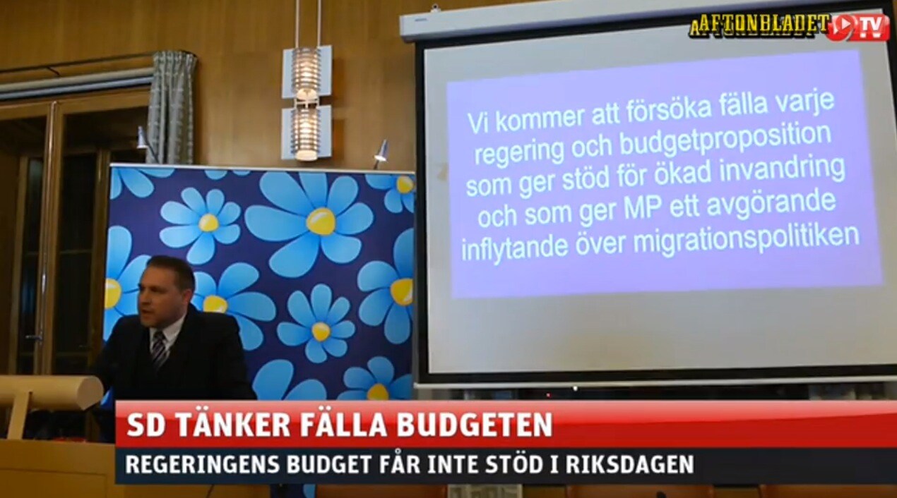 Sverigedemokraterna fäller regeringens budget