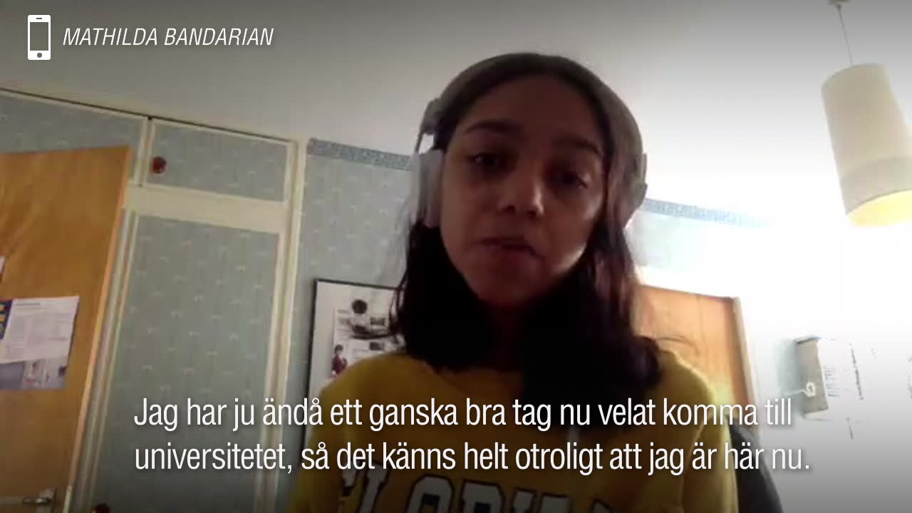 16-åriga Mathilda yngst på universitet – börjar juristlinjen
