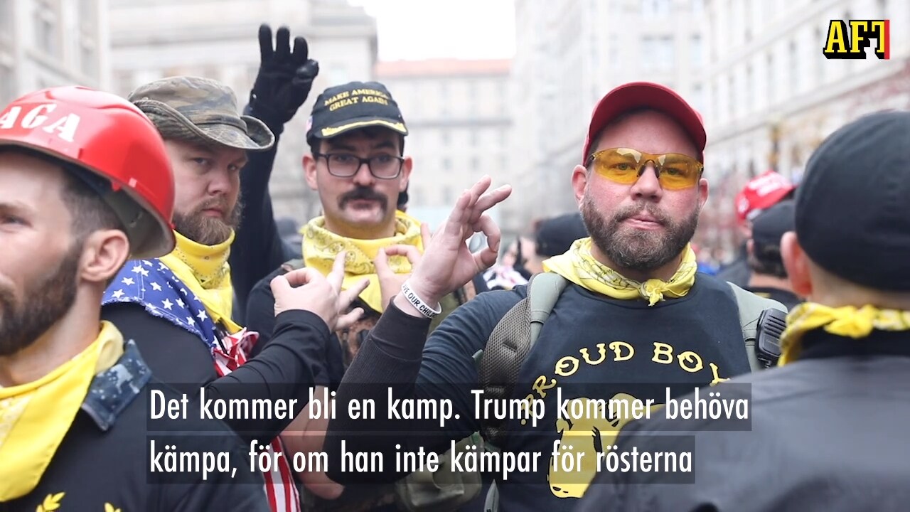 ”Vi är här för att kämpa” - hör Trumpsupportrarna som fyller Washingtons gator