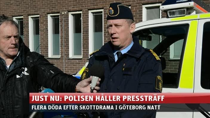 Polisens presskonferens om skottlossningen i Göteborg