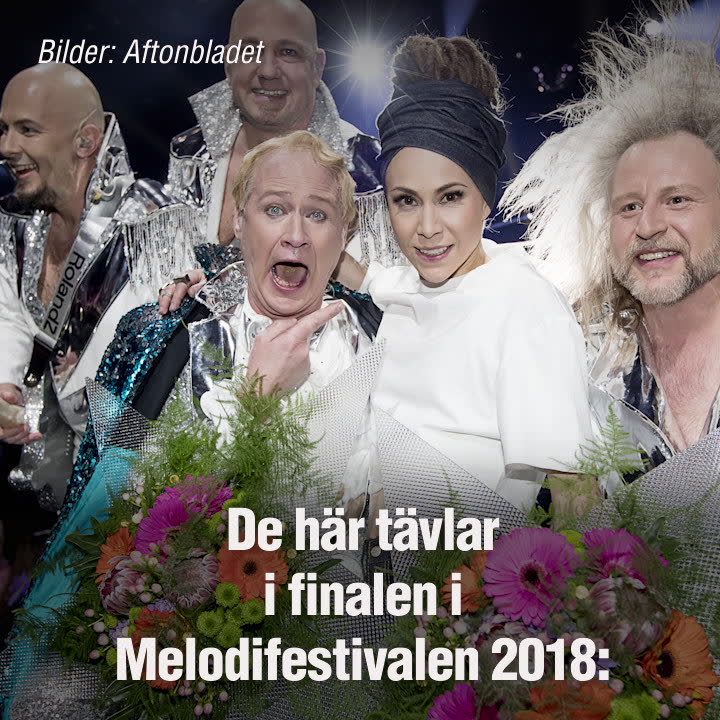 De tävlar i finalen i Melodifestivalen 2018