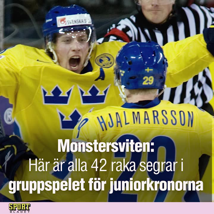 Monstersviten: Här är Sveriges 42 raka gruppspelssegrar i JVM