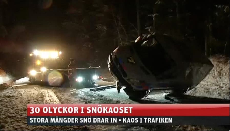 Uppröjningen efter trafikkaoset