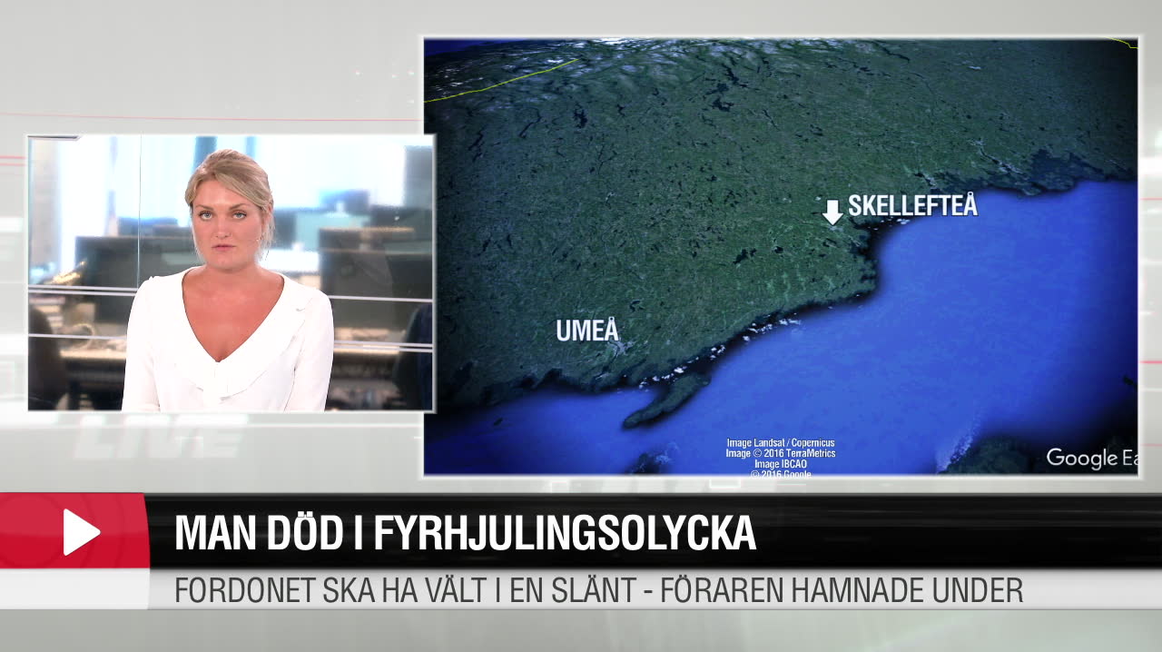 Man död i fyrhjulningsolycka