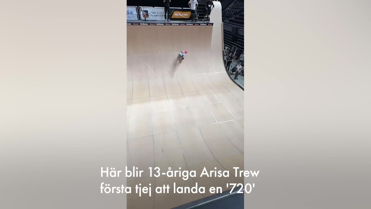 Här landar 13-åriga tjejen en &lsquo;720&rsquo;