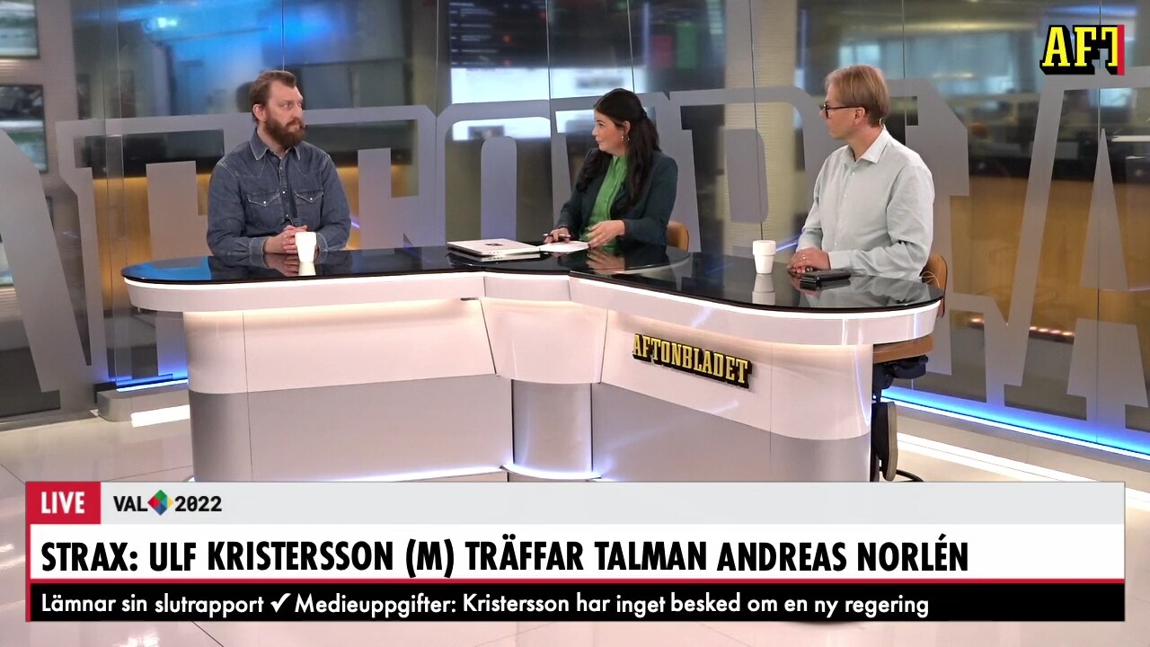 Ulf Kristersson (M) ger besked till talmannen om regeringsbildningen