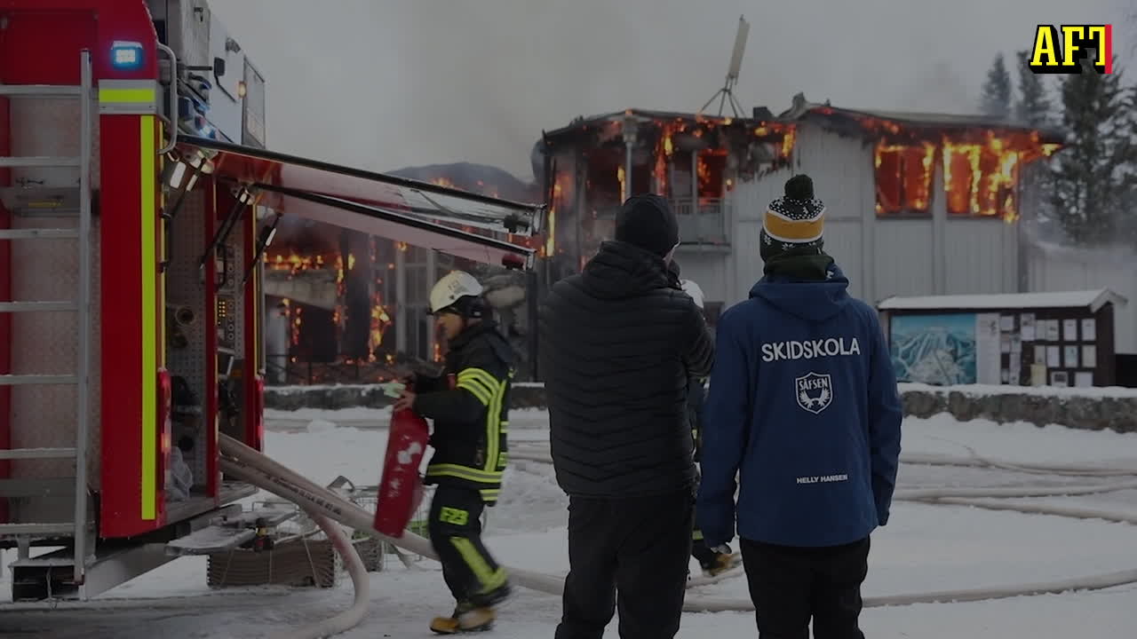 Storbrand på skidresort