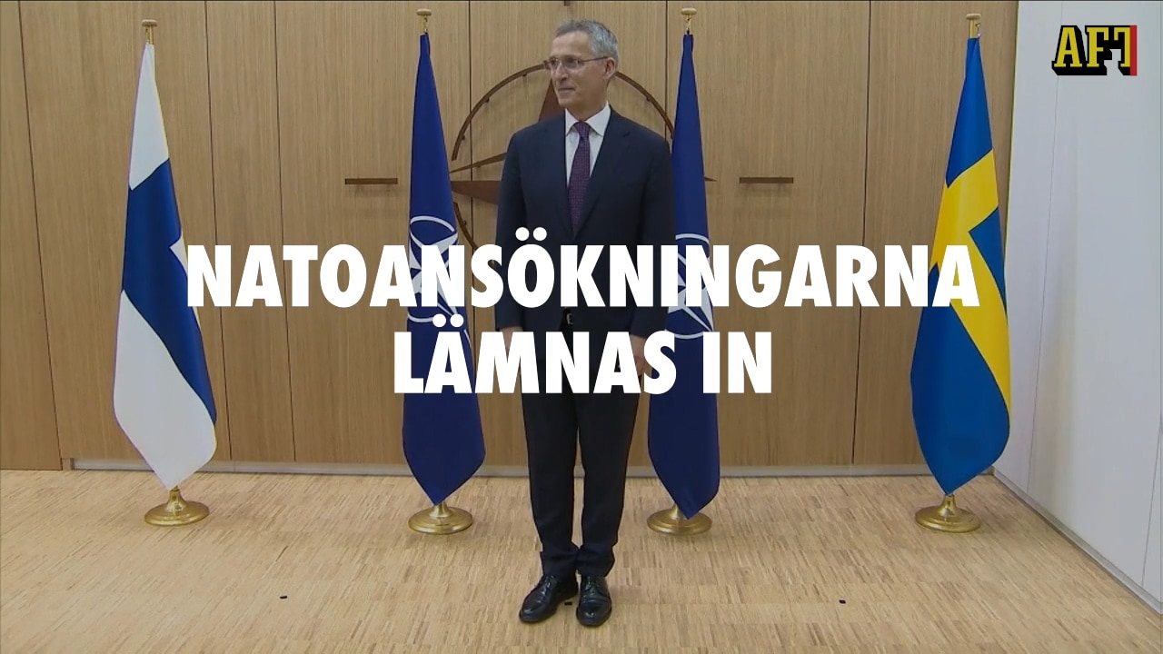 Natoansökningarna lämnas in: ”Välkomnar varmt Finland och Sverige”