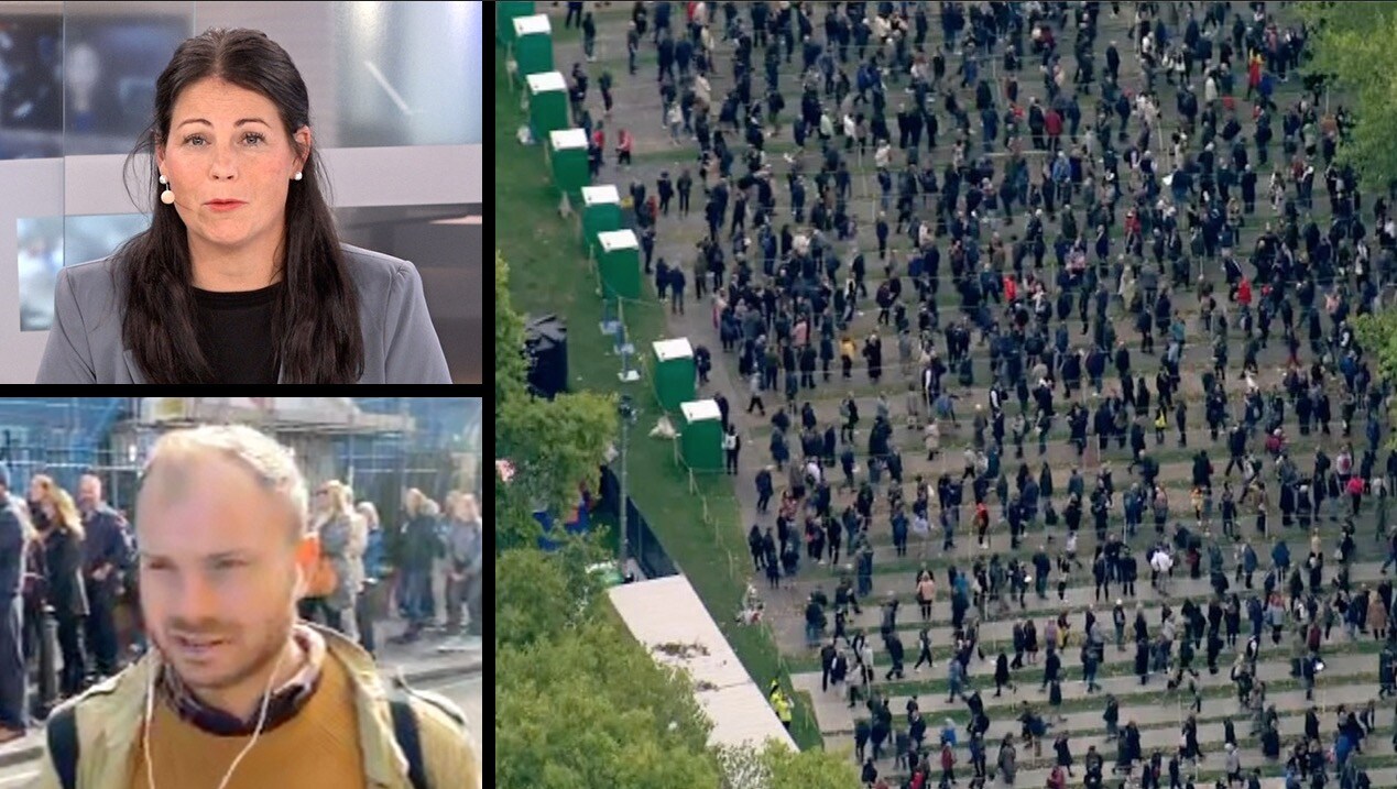 Se dom kilometerlånga köerna till drottningens kista – Aftonbladet på plats