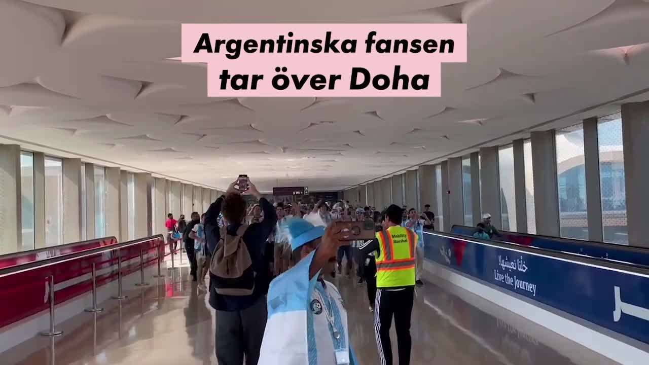 Här tar argentinska fansen över Doha