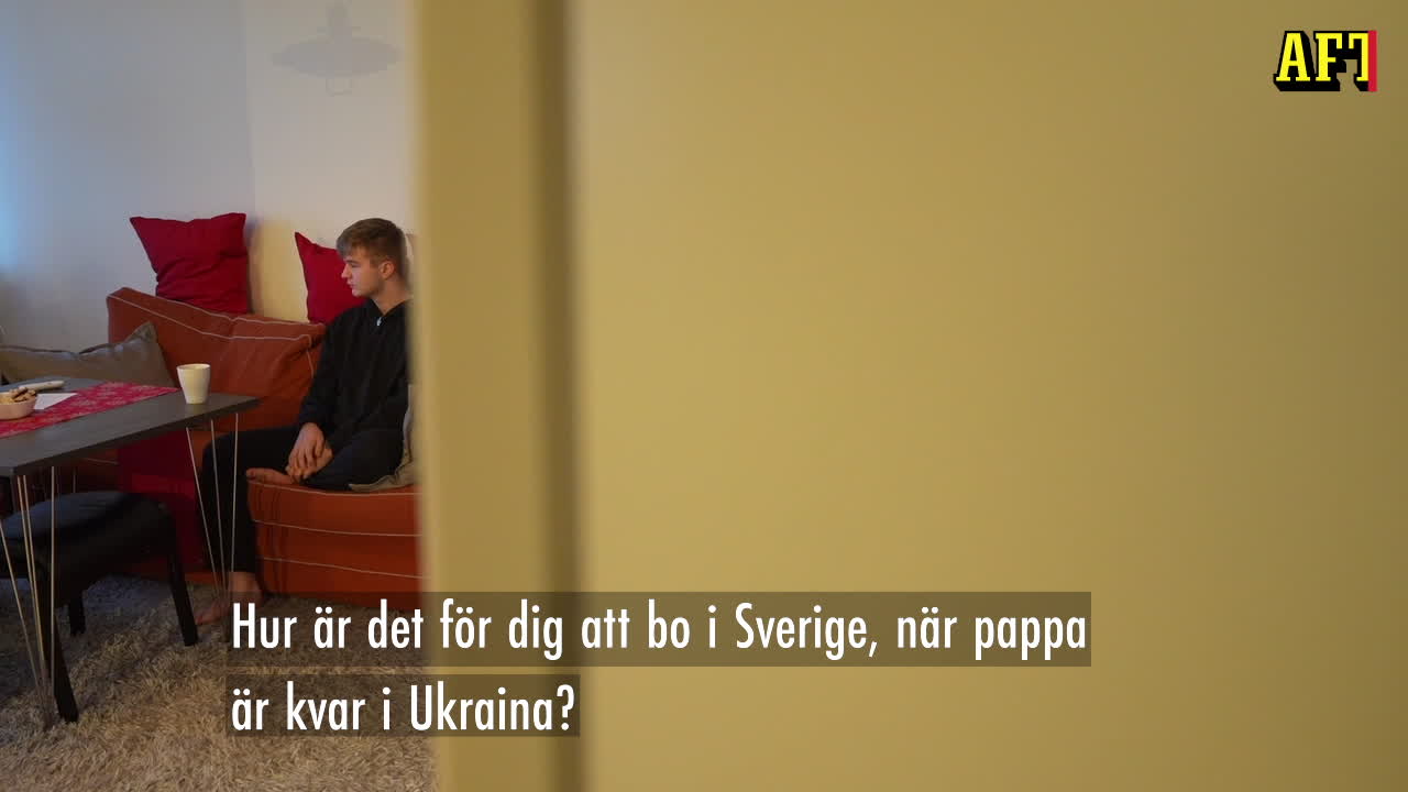 Nazar, 14, trivs i Sverige - men orolig för pappa i Ukraina