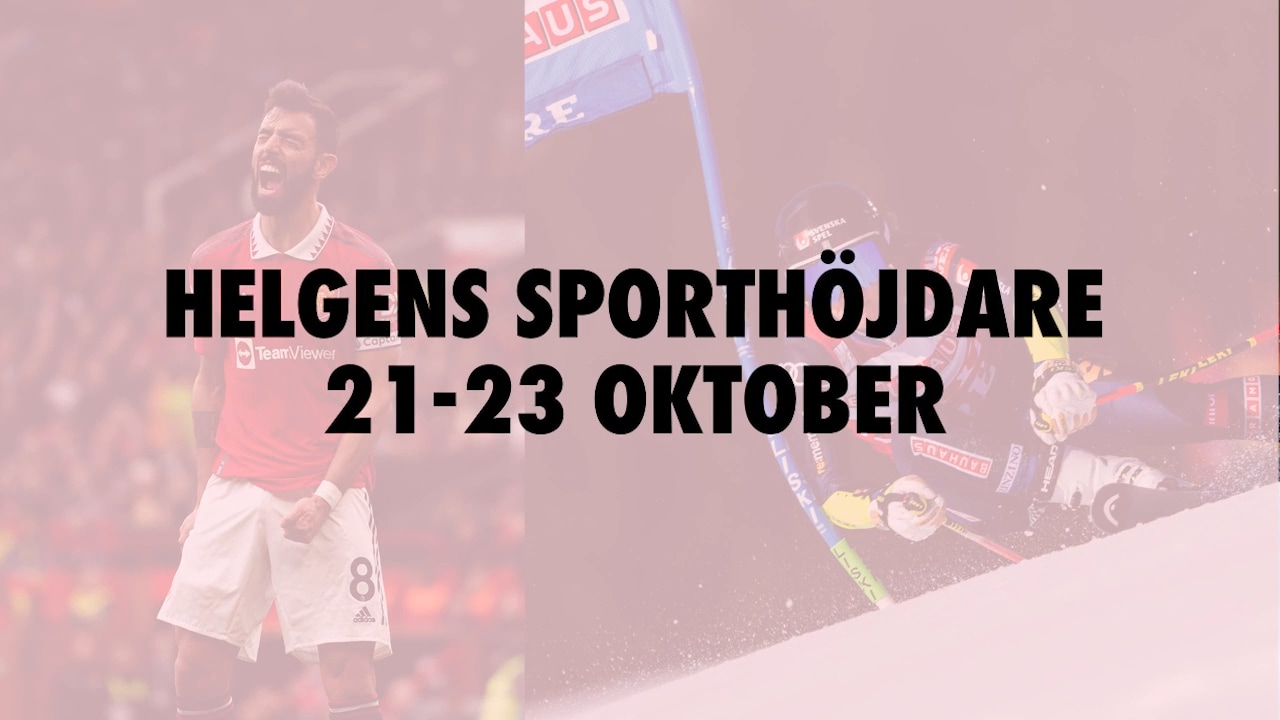 Här är helgens sporthöjdare 21-23 oktober