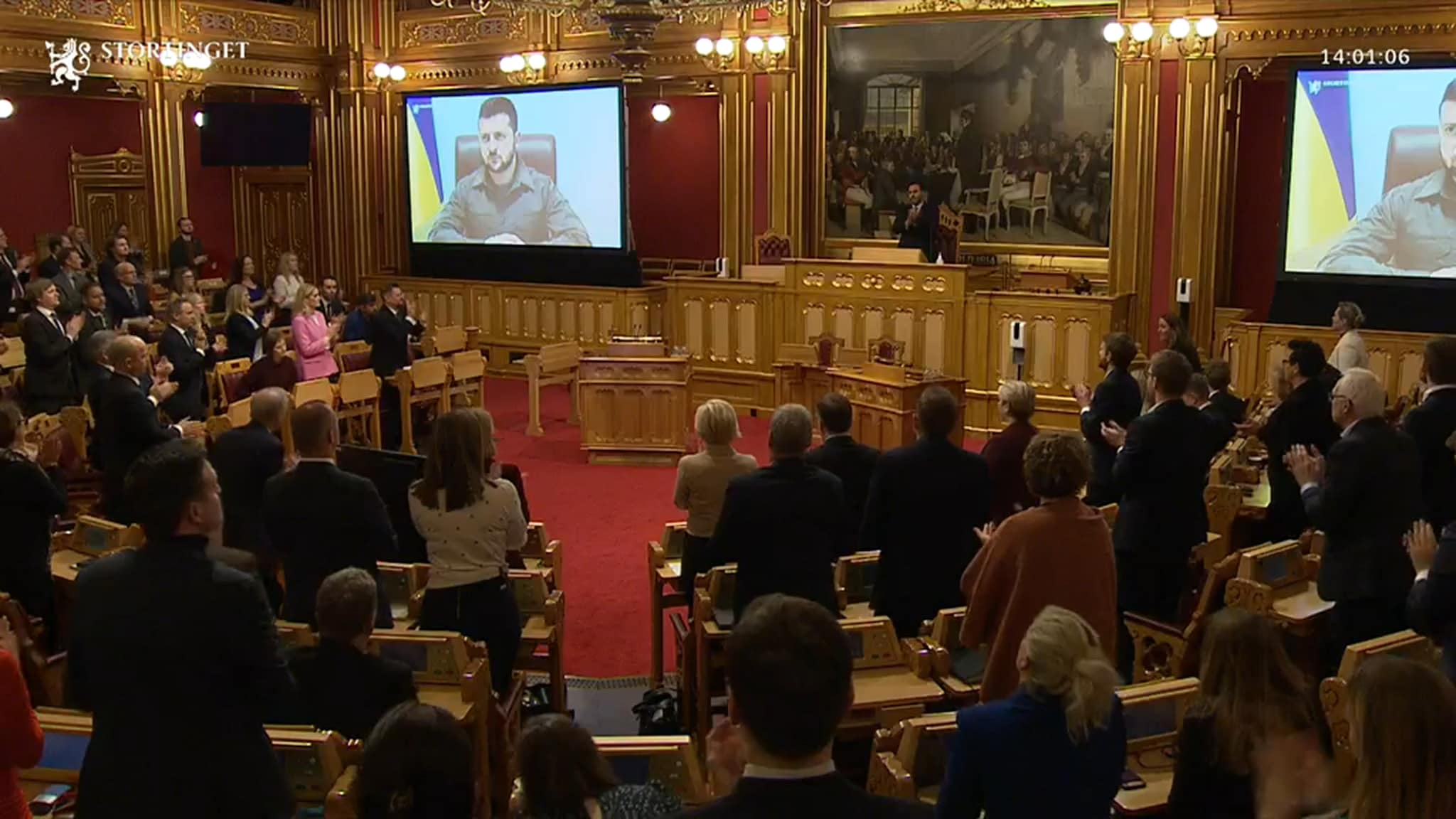Zelenskyj talte til Stortinget