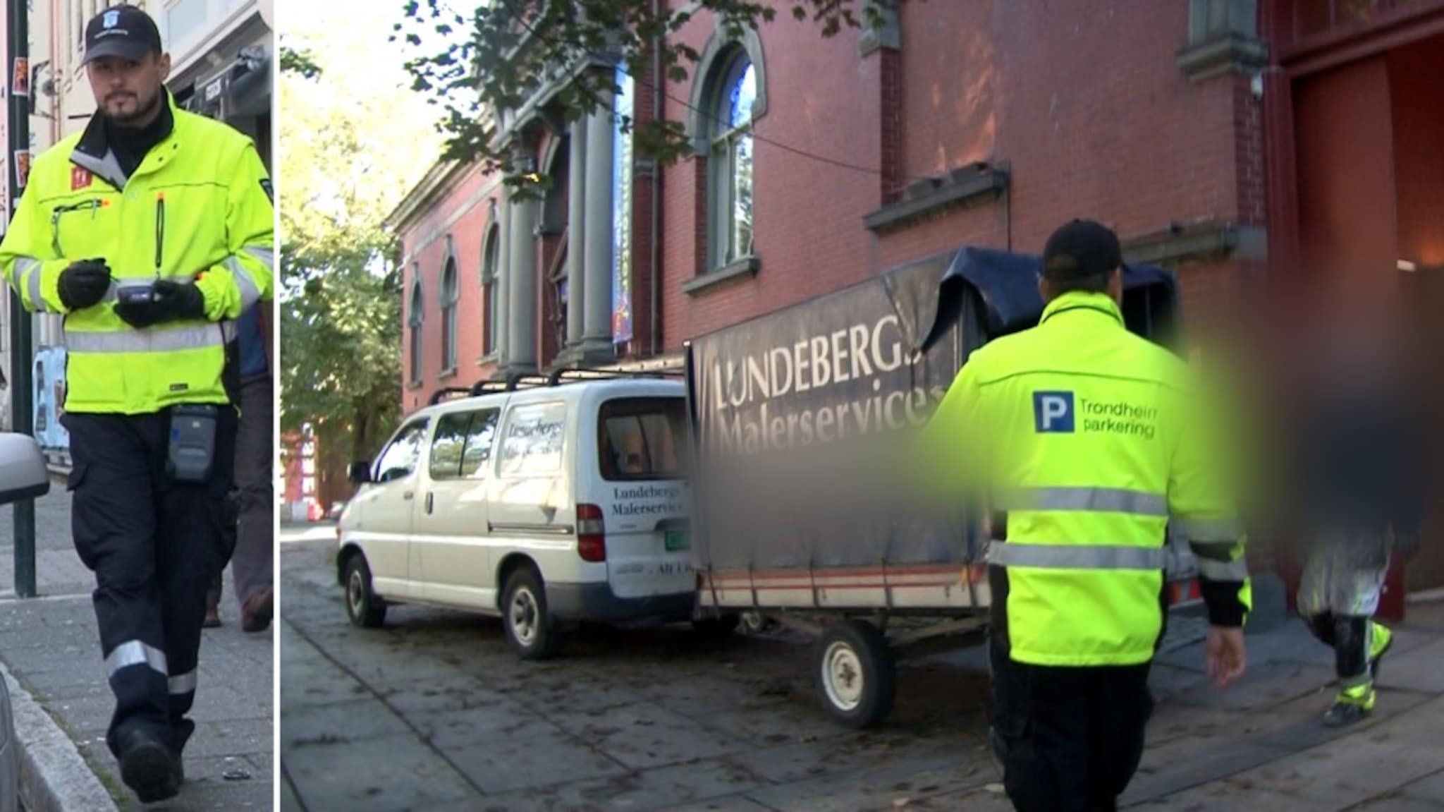 Parkerte på fortauet. Så kommer parkeringsvakta..