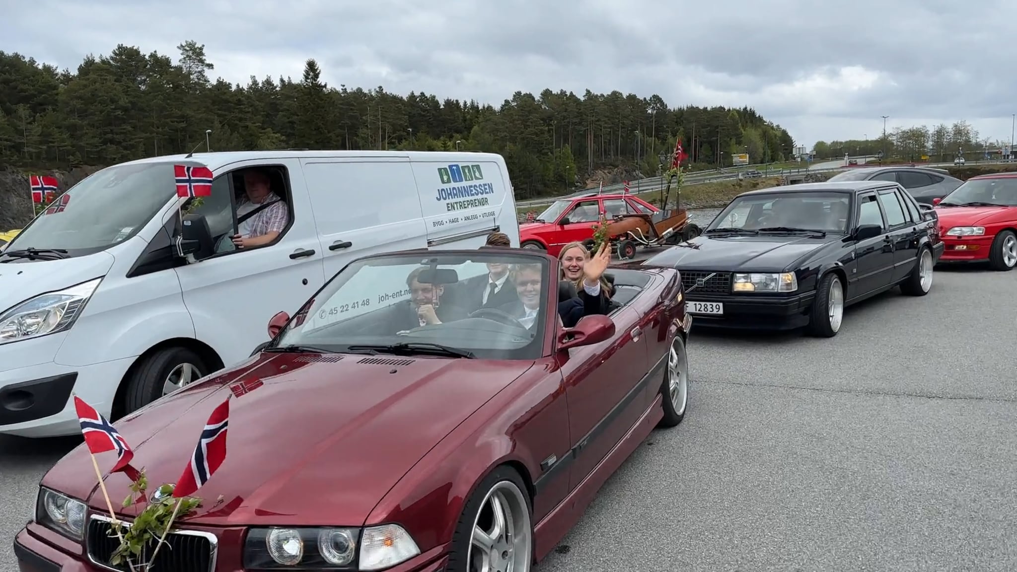 Bilkortesje på Heiane