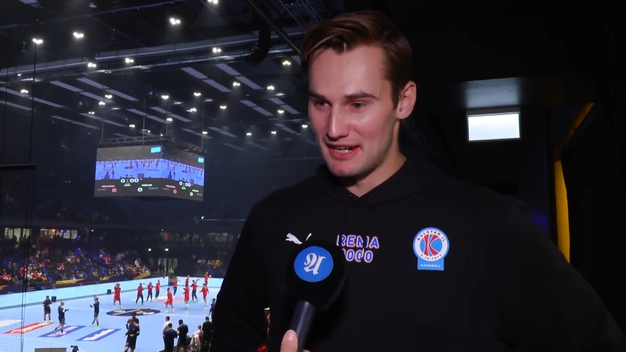 Direktestudio før Champions League-oppgjøret mellom Kolstad og Kielce.