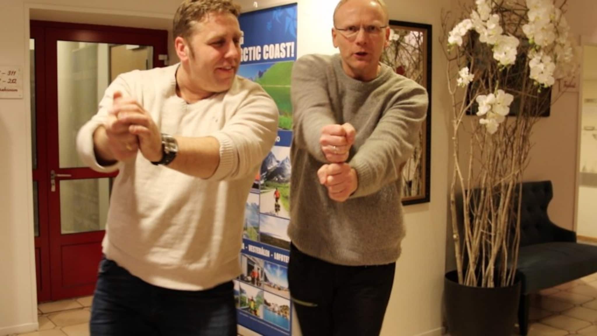 Her «øver» de på dansen