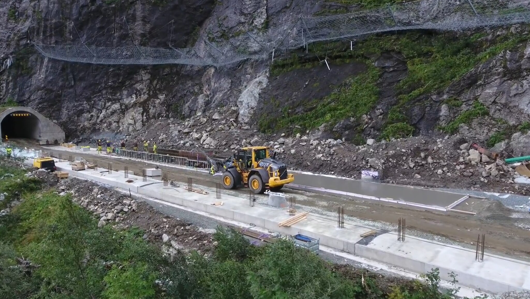 Slik ser det ut ved Svartholla-tunellen
