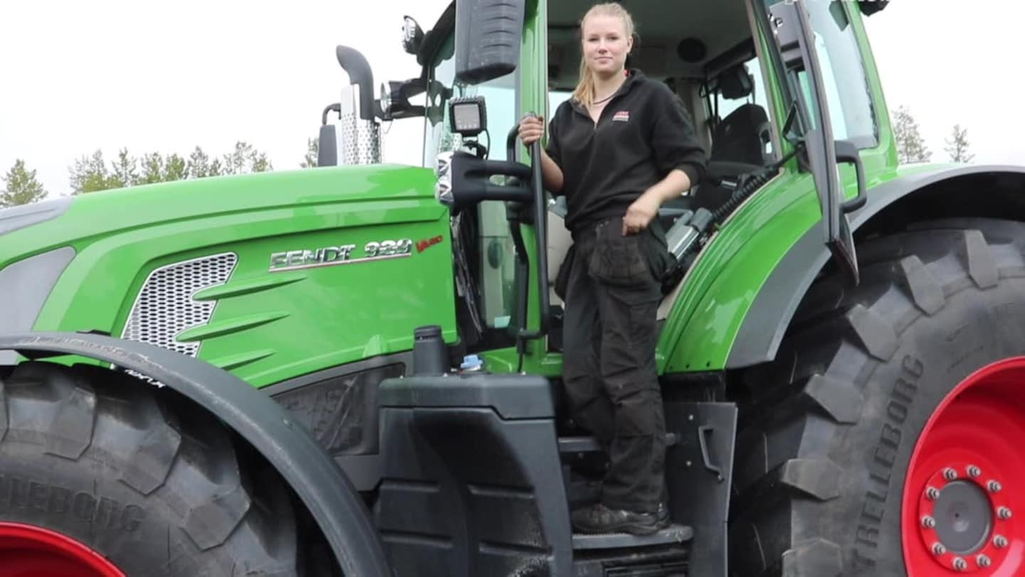 Rett på sak: Marlén (20) digger traktor