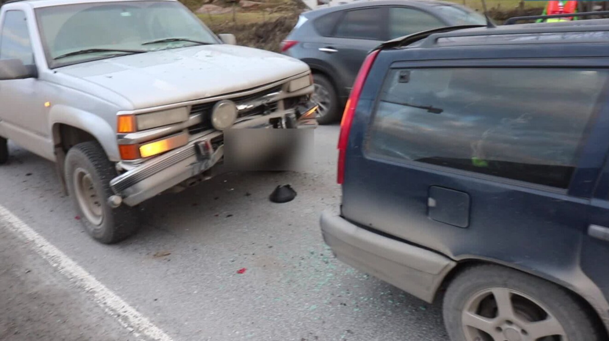 Fire biler involvert i kjedekollisjon