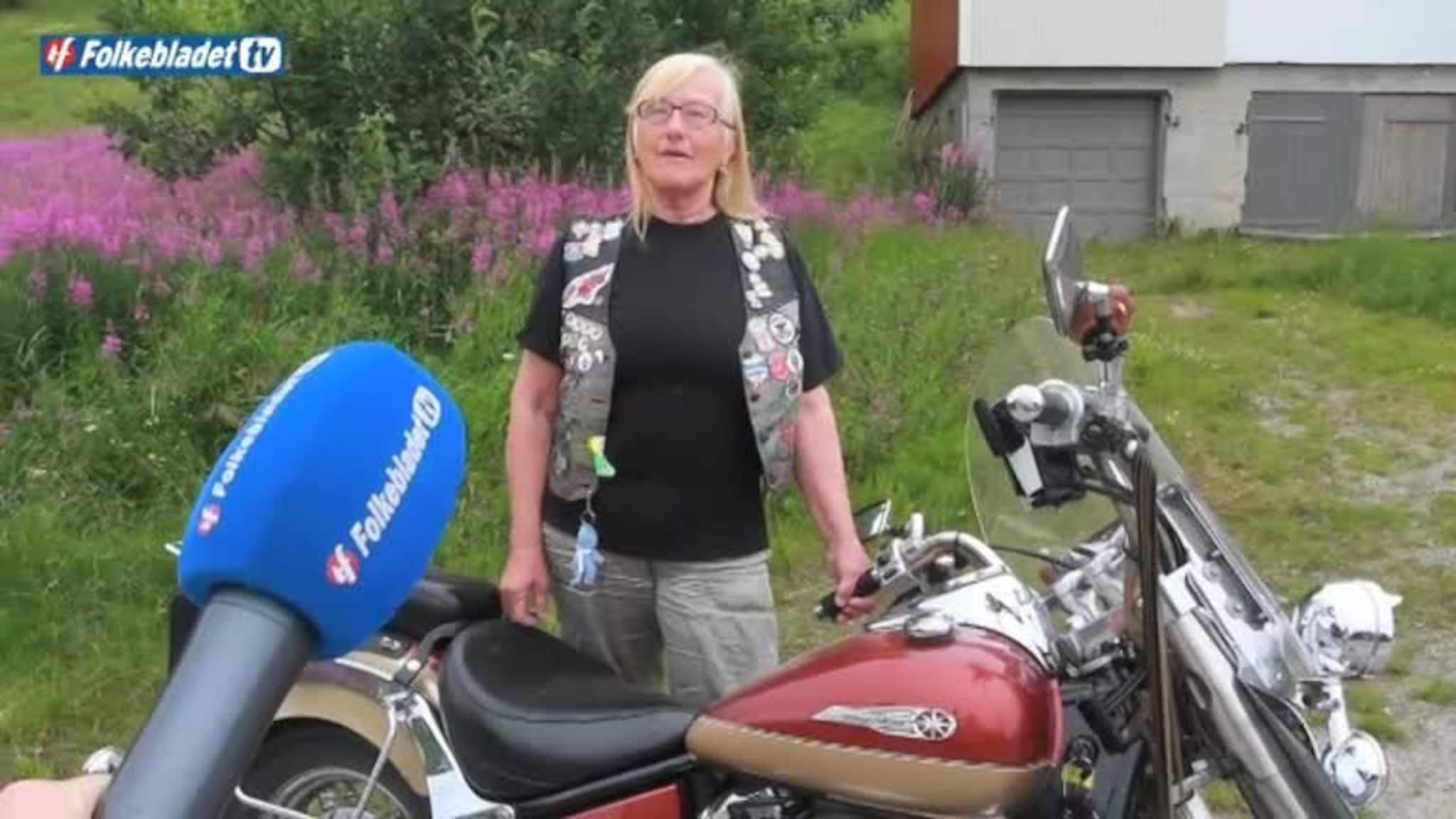 Tordis (66) på motorsykkel fra Fredrikstad til Senja