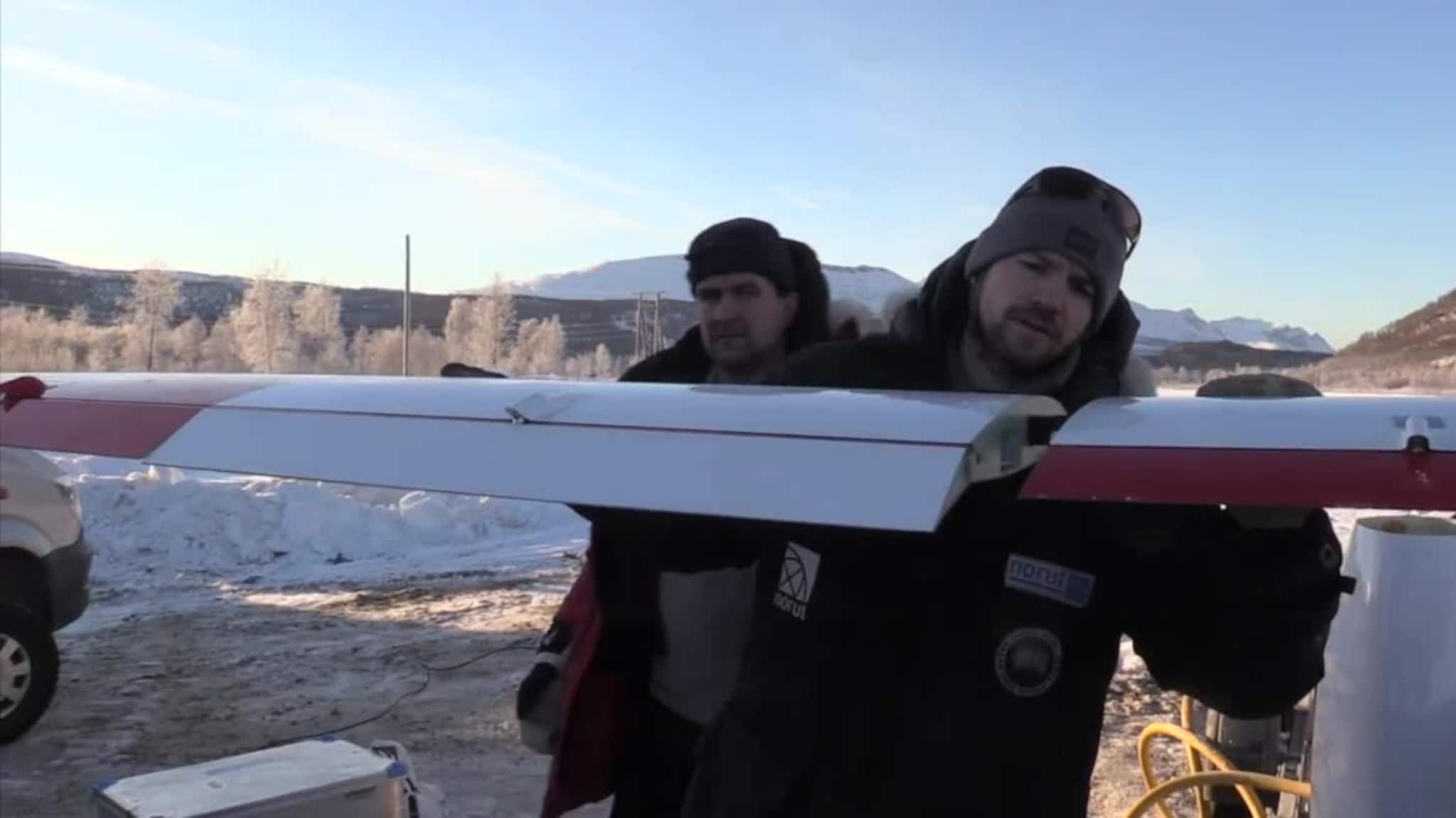 Trente med forskningsfly i Salangen