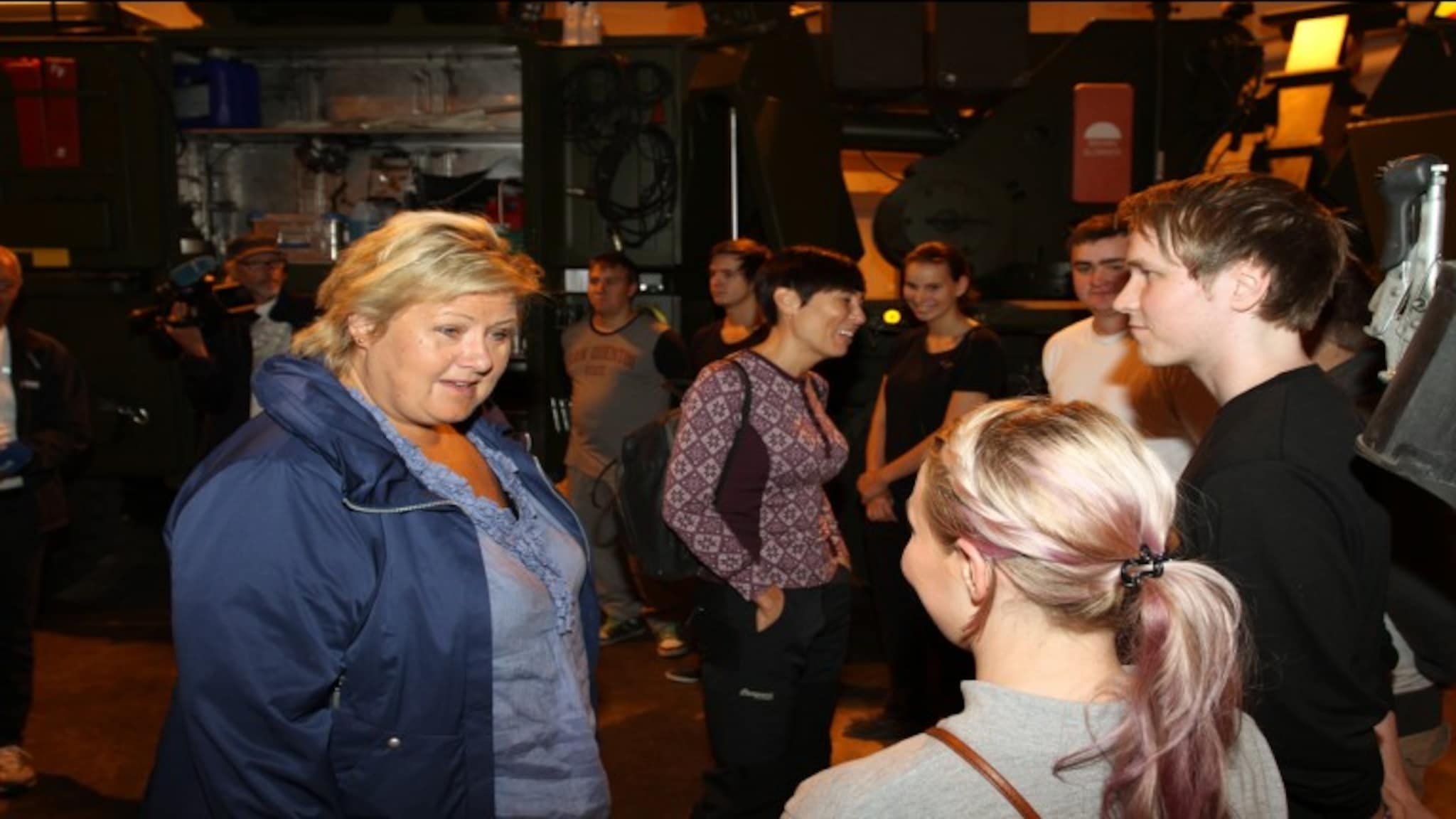Statsminister Solberg fikk kjørt seg i Hæren