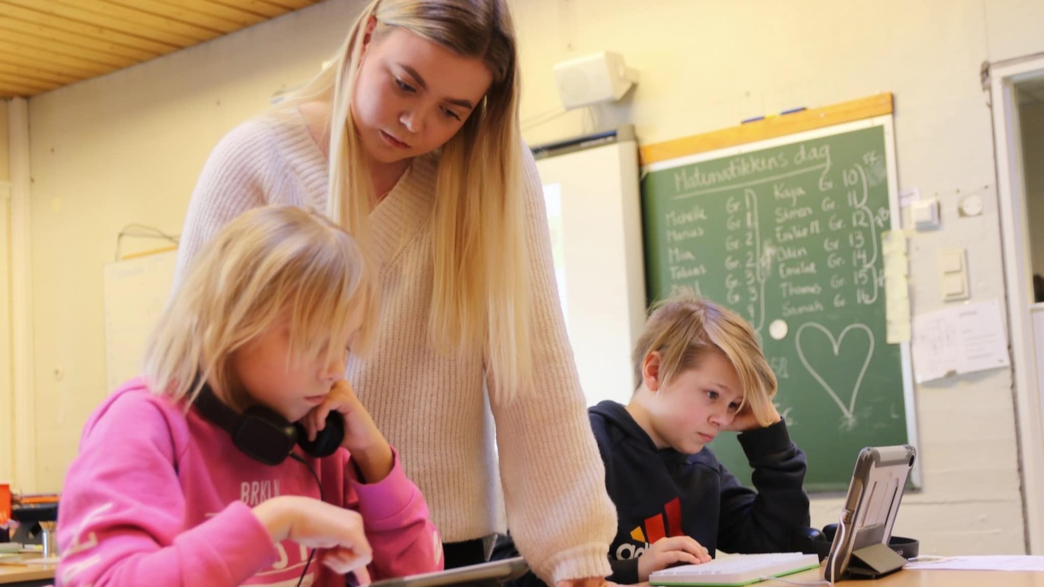 Fikk prøve seg som lærer på barneskolen
