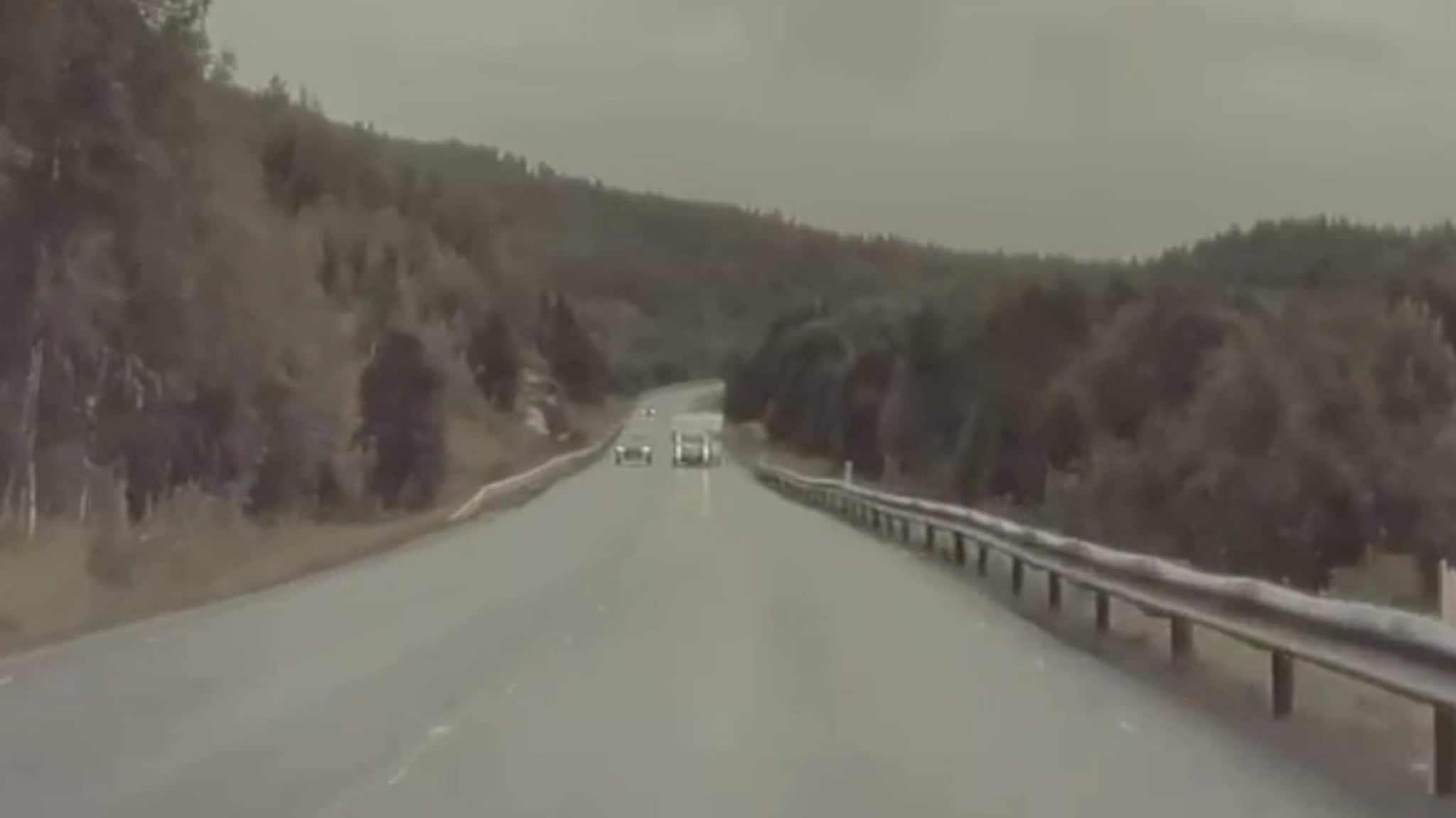 Her går det nesten galt langs E6 ved Heia