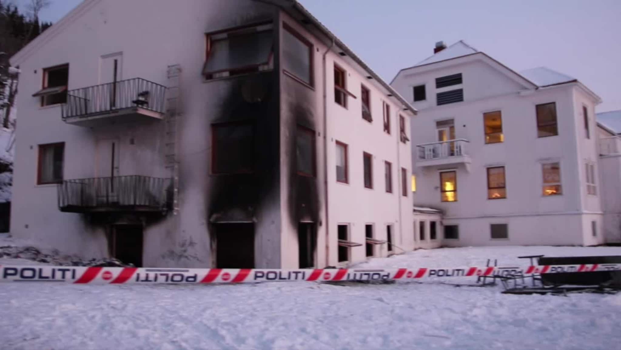 Bekymret etter brann på mottak