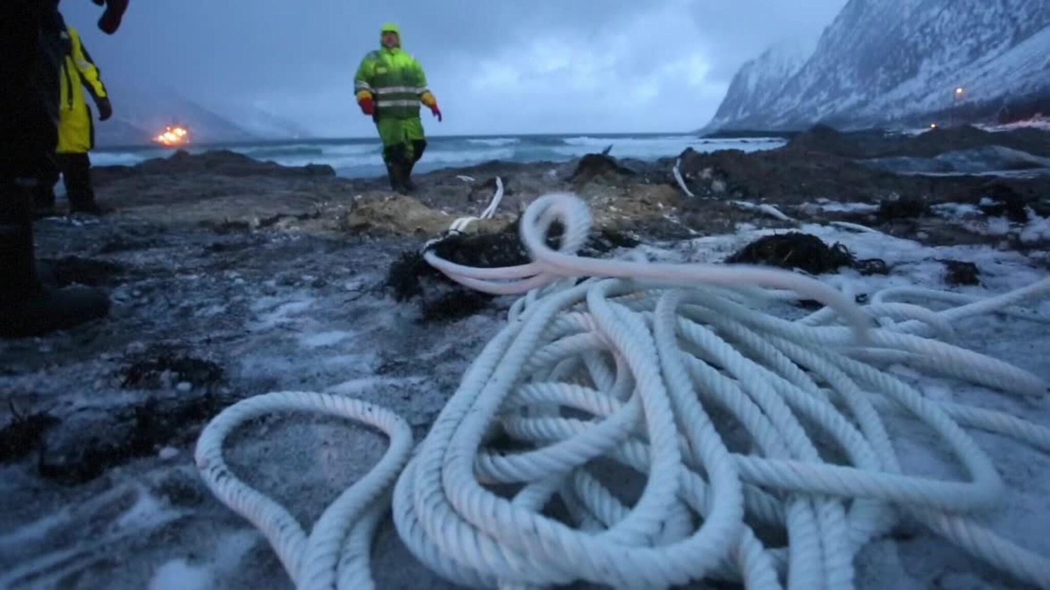 Slepte strandet hval til havs