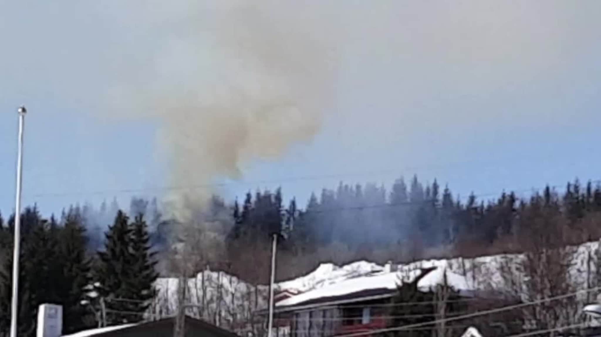 Stor røykutvikling i nytt boligfelt