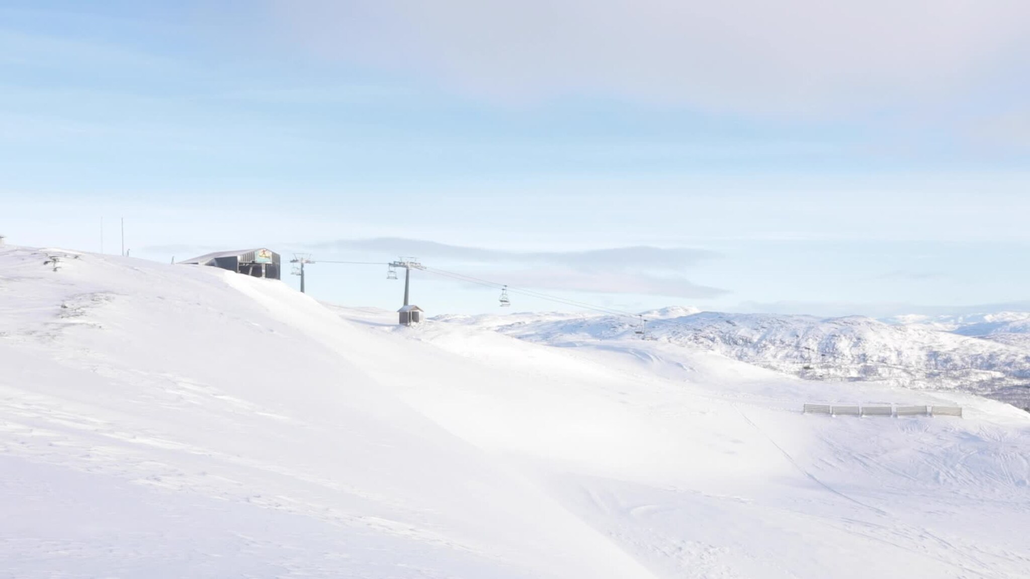 Her sprenges snøskavlen i Vesthenget