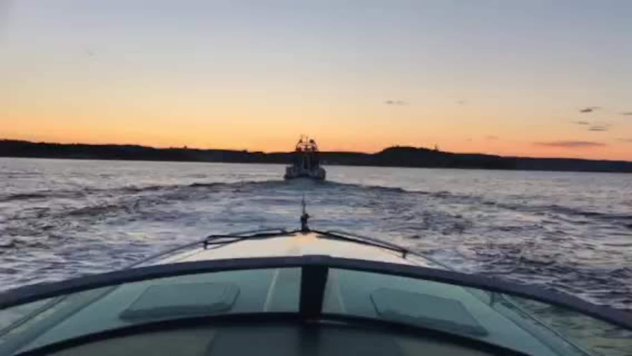 Her slepes fritidsbåten tilbake til Kristiansand