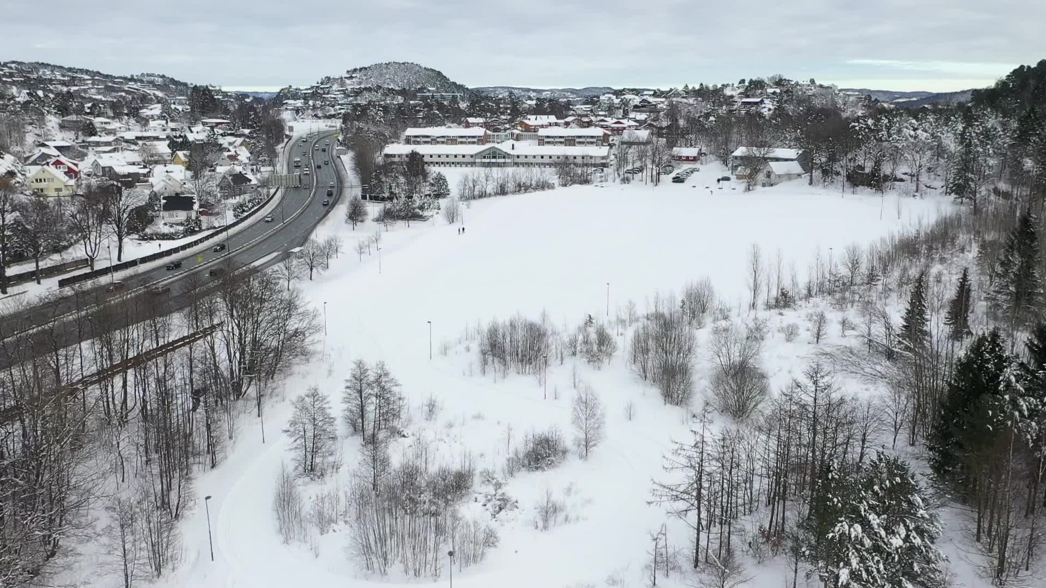Her kan du gå på ski vis-à-vis E18