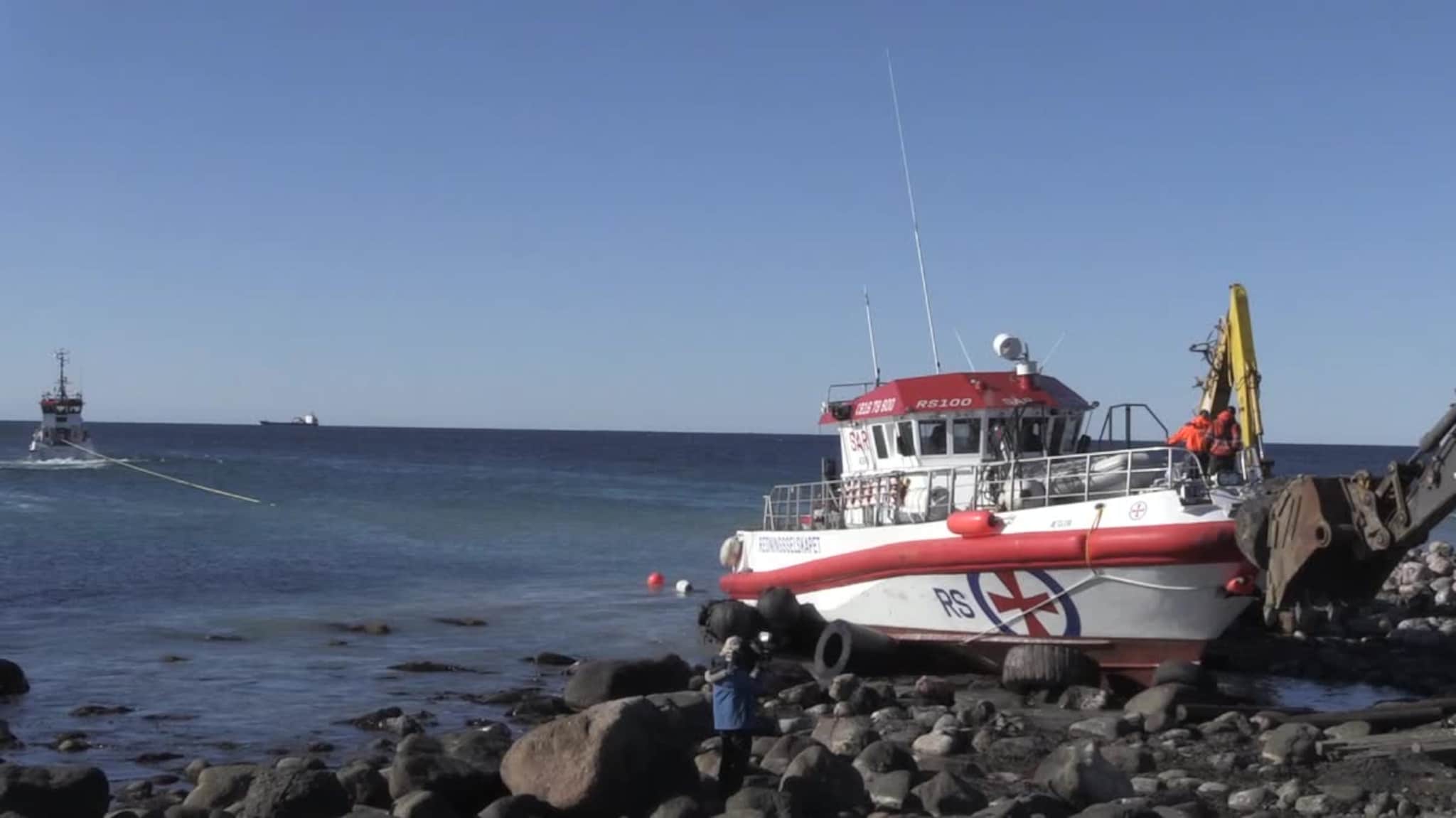 Her trekkes Ægir av land