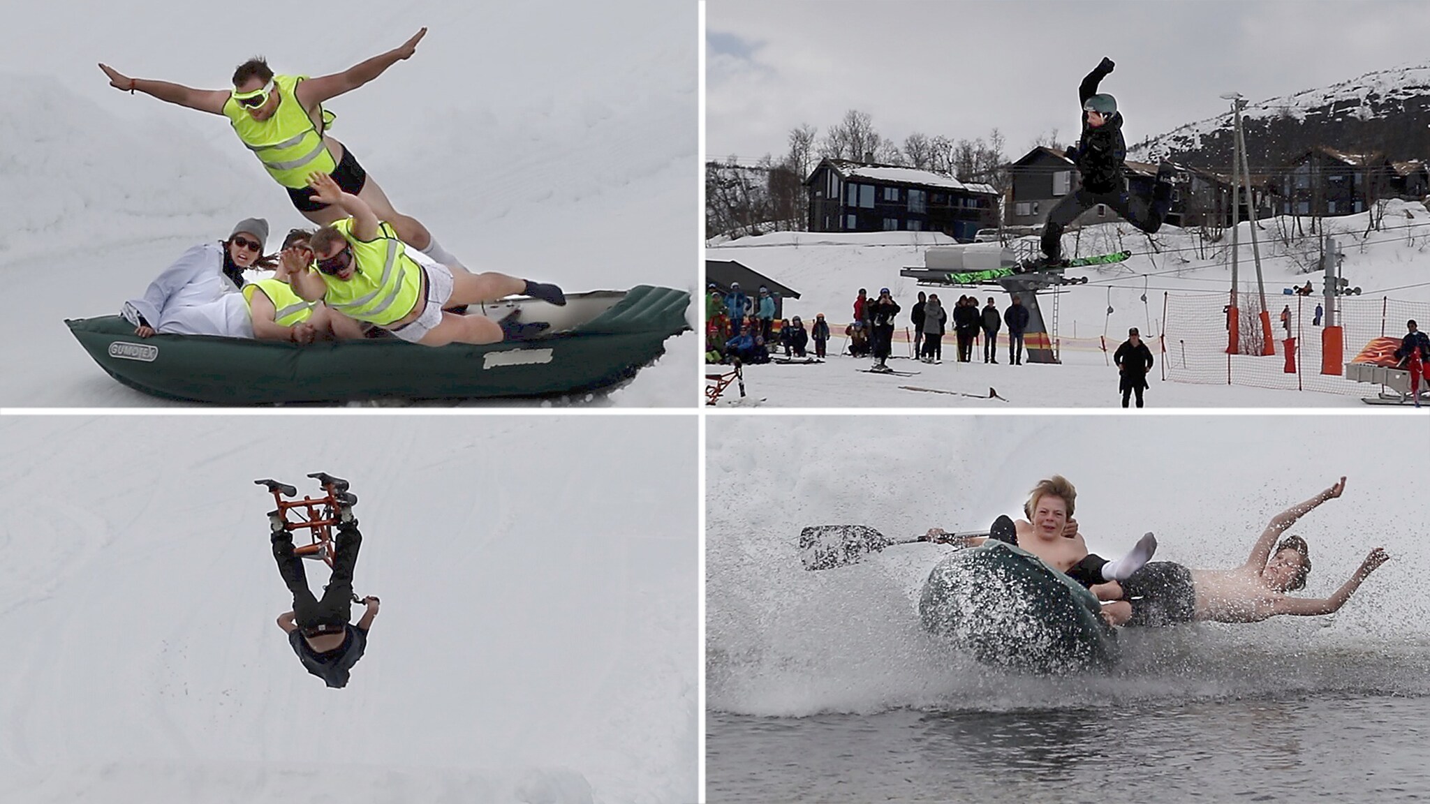 Se de spektakulære og våte svevene på Hovden