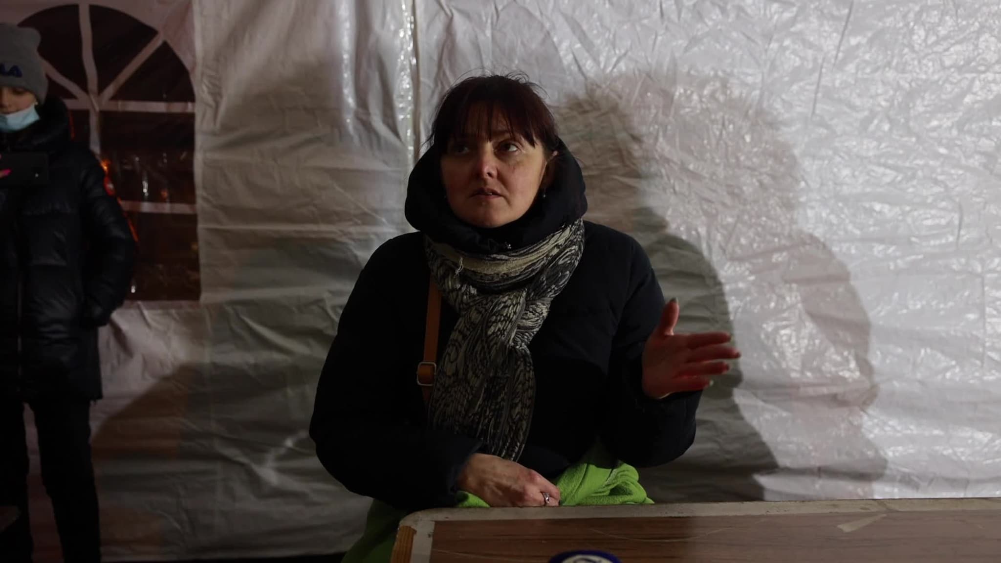 Tetiana ved grense byen Medyka i Polen