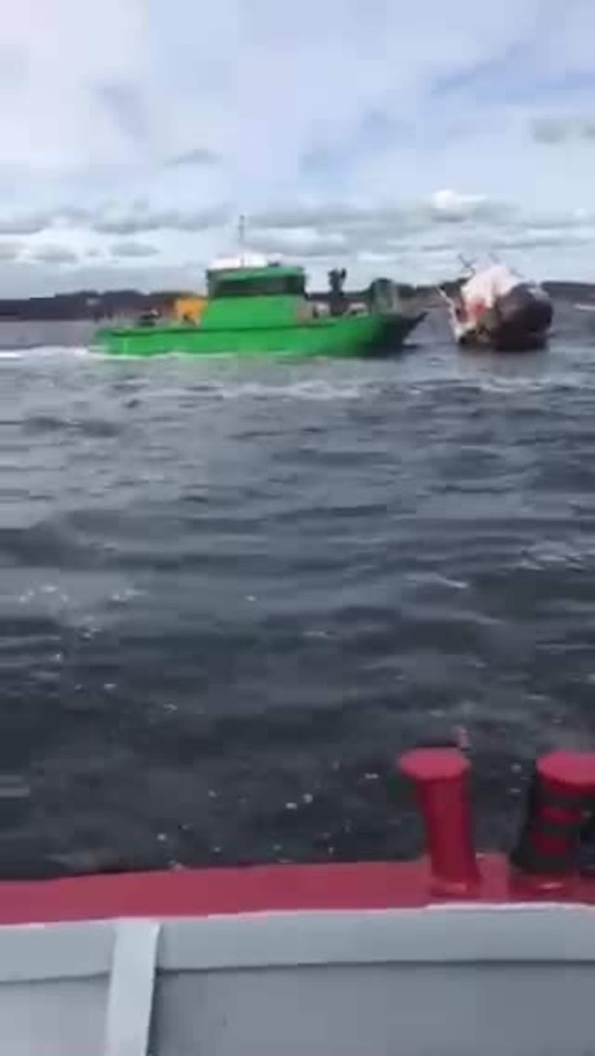 Her ligger båten på skjær