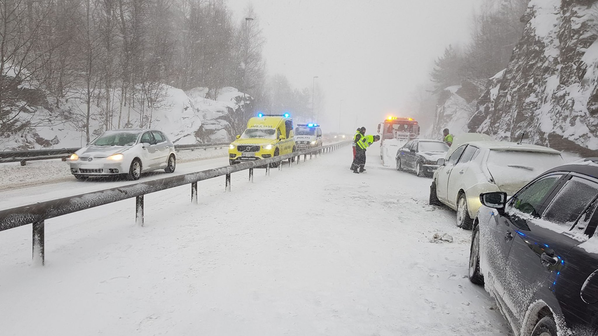 Slik er forholdene på E18 i dag